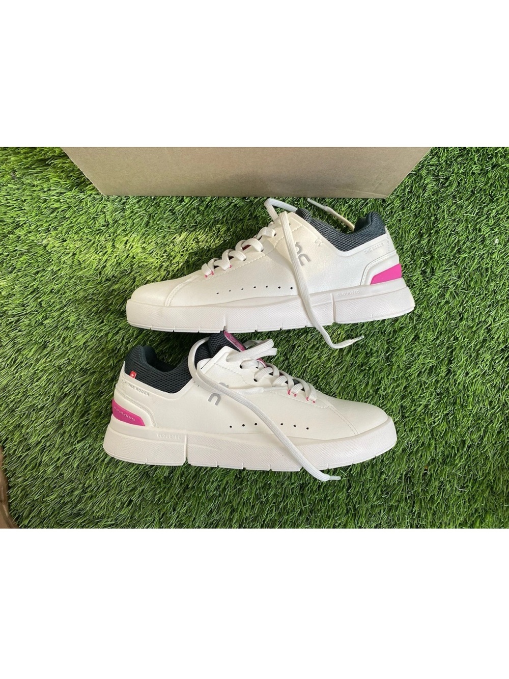 ON CLOUD WOMENS THE ROGER ADVANTAGE SHOES IVORY/PINK NWB